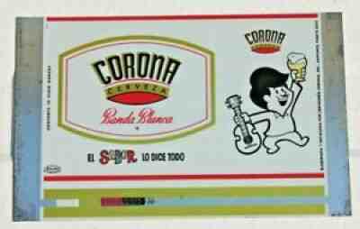 1962 GOLD Corona Flat Top Beer Can/Unrolled Sheet 10 oz., SANTRUCE, PUERTO RICO
