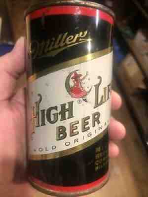 Miller High Life Beer Miller Brewing Co Milwaukee Wisc 12 Oz Empty Flat Top Can