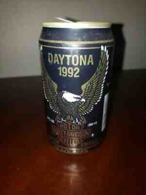 1992 DAYTONA HARLEY DAVIDSON UNOPENED EMPTY BEER CAN