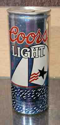 1992 AMERICAS CUP BOTTOM OPEN COORS LIGHT 16 OUNCE BEER CAN GOLDEN CO SAILING