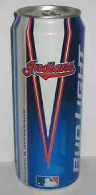 Vintage Bud Light 24oz Beer Can - 2009 MLB CLEVELAND INDIANS