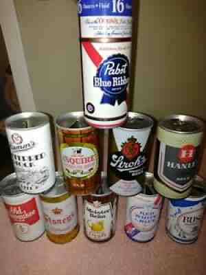 Lot of 10 Vintage Beer Cans