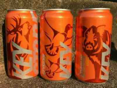 KEYSTONE LIGHT BEER 2020 Big Game Hunt 3 of 4 Orange Cans Empty UNOPENED!