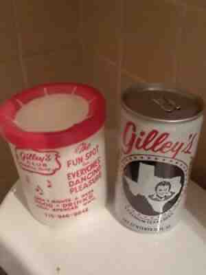 Vintage Mickey Gilleyâ??s RARE KOOZIE & Pull Tab Beer Can Spoetzl Brewery Shiner