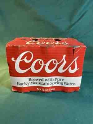 Vintage 1980 Coors Beer six pack of 12oz empty cans shelf display item