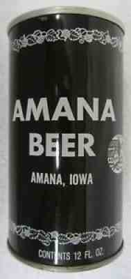 Vintage AMANA IA Colonies Steel Beer Can Cold Springs Brewing BO USBC 33-12 NICE