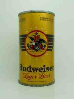 WITHDRAWN FOR EXPORT OI BUDWEISER Flat Top Beer Can-A B ST LOUIS MISSOURI