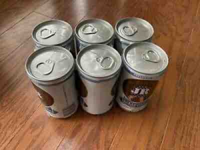 JR Ewing DALLAS TV Show 12 Oz Aluminum Beer Cans Pearl Brewing Tx ~ 6 Pack~ MINT