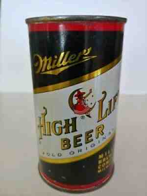 Miller High Life Old Original Beer Flat Top Can Girl on the Moon