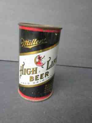 Miller High Life Old Original Beer Flat Top Can Girl on the Moon - No Top