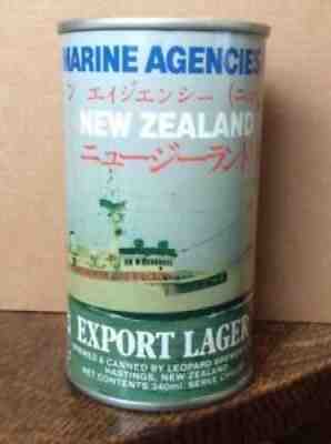 Vintage Leopard Japan Marine Agencies LTD New Zealand Beer Can SS