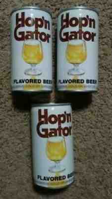 3 Hop'n Gator flavored Beer crimped steel Pull Tab Cans Pittsburgh Pennsylvania