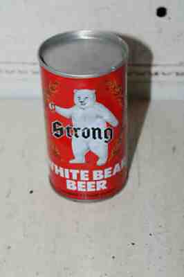 Strong White Bear Beer Flat Top Can Walter Brewing Eau Claire Wisconsin Rare