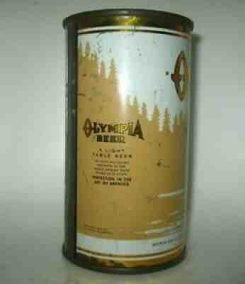 Old OLYMPIA "A Light Table Beer" FLAT TOP BEER CAN Olympia, Washington