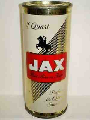 JAX HALF QUART "BEST BEER IN TOWN - BLACK HORSE" FLAT TOP 16oz BEER CAN T246