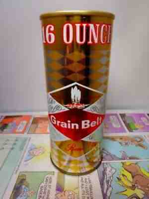 16oz. GRAIN BELT STRAIGHT STEEL PULL TAB EMPTY BEER CAN #151-21 MINNEAPOLIS