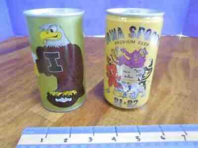 Iowa Sports (Hawkeyes, Cyclones, Panthers, Bulldogs) 1981-82, Hawkeye Beer Cans