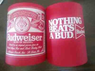 Lot of 2! Pre-owned: Vintage Budweiser Beer Can Koozies