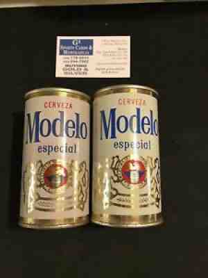 Vintage MODELO Cerveza especial Pull Tab Beer Can Hecho En Mexico/lot Of 2