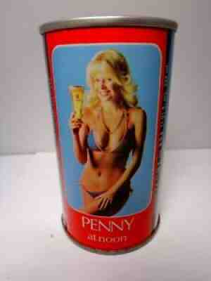 TENNENTS LAGER PENNY AT NOON PULL TAB BEER CAN #6 SEXY BLONDE GIRL BIKINI