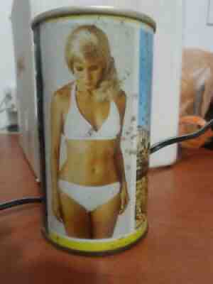 straight steel akropol beer can greece to israel hebrew sexy girl model 70's