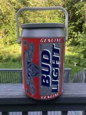 VINTAGE Kooler Kraft BUD LIGHT Budweiser Can Plastic Beer Cooler 17â?Tall- RARE!!