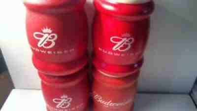 4 VINTAGE BUDWEISER BEER KOOZIE COOLER CAN CUP HOLDER - SOFTWARE ST. LOUIS
