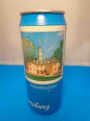 16oz BALL METAL 20TH ANNIVERSARY WILLIAMSBURG VIRGINIA 1992 SODA BEER CAN CANNON