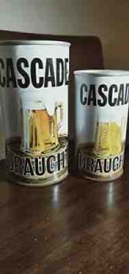 CASCADE DRAUGHT 740ML & CASCADE DRAUGHT 13 FL OZ Rare BEER CANS EARLY/ MID 70's