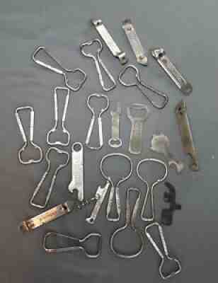 23 Vintage Bottle Can Openers Soda Milk Beer Wine Ketchup