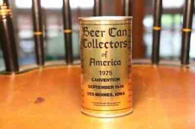 IOWA HAWKEYE Chapter Beer Can Collectors of America 1975 Commemorative FLAT TOP