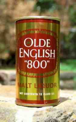 SWEET AND TOUGH METALLIC NEWARK BREWED OLDE ENGLISH 800 BEER CAN! B/O'ed!
