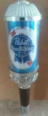 Rare Vintage Beer Tap Handle Pabst Beer Can Figural PBR Sign Blue Ribbon