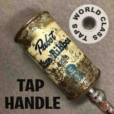PBR vintage PABST BLUE RIBBON BEER CAN TAP HANDLE marker KEGERATOR steel BAR