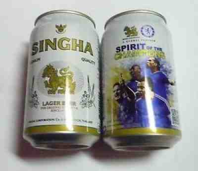 EMPTY - SINGHA CHELSEA FC Lager BEER can THAILAND 330ml Asia 2011 Collect