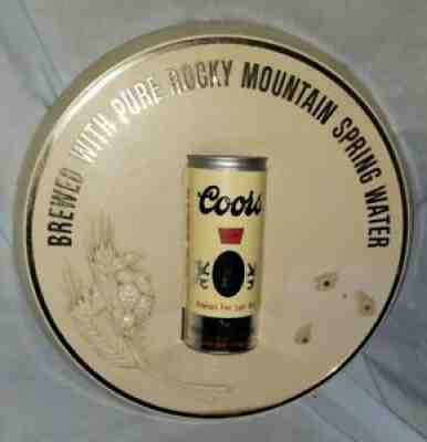 VINTAGE COORS Beer Sign, 3D Coors Banquet CanÂ 