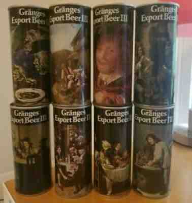 Granges Export Beer III, 8-can Famous Paintings Beer Can Set(Sweden) 45cl SWEET!