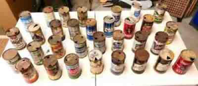 Antique Beer Can Collection - Flat tops, pull tabs, tall can