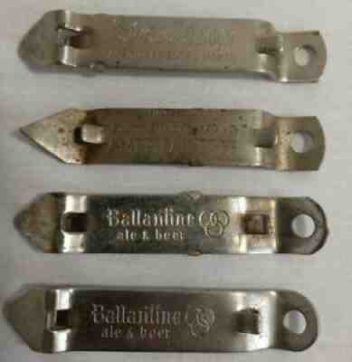 Lot of 4 Vintage Beer Can Bottle Openers Ballantine  Sterling American Beer