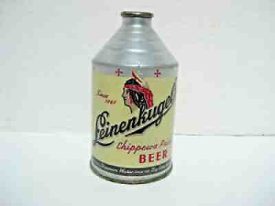 Leinenkugel's Cone Top Crown Container Beer Can Chippewa Falls, Wisconsin