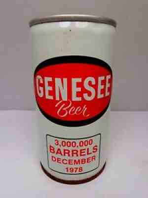 GENESEE 3,000,000 BARRELS DECEMBER 1978 CRIMPED STEEL PULL TAB BEER CAN #67-39