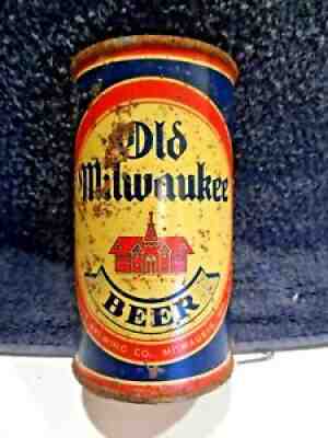OLD MILWAUKEE (I.R.T.P) SCHOOL HOUSE FLAT TOP BEER CAN. Joseph Schlitz (Milwauke