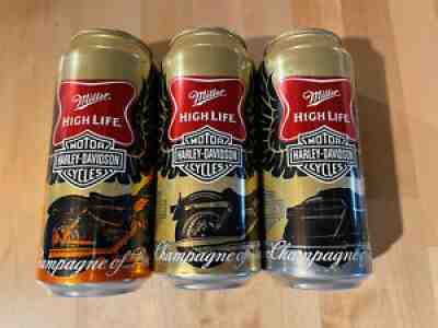 3 Harley Miller  Beer Cans. 2013StreetGlide StreetBob FortyEight