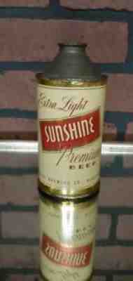 Sunshine Extra Light Beer Cone Top Beer Can - EMPTY