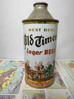 OLD TIMERS 1970's CAN WITH A CONE TOP EMPTY BEER CAN * FREE SHIPPING *