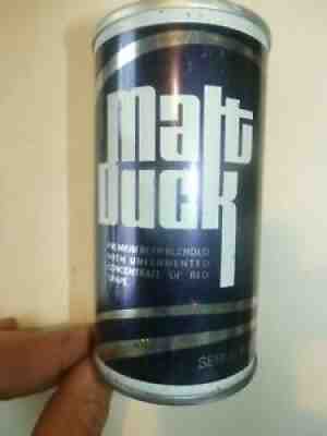 Vintage Malt Duck Grape Beer Can Straight Sided Steel Pull Tab Advertising