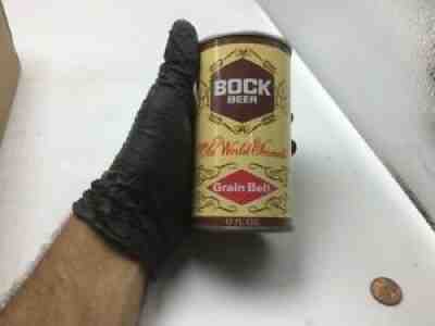 vintage beer can: BOCK - GRAIN BELT - - STEEL wide seam - pull tab top