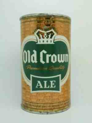 ORANGE-LAZY AGED-OLD CROWN ALE Flat Top Beer Can CENTLIVRE FORT WAYNE INDIANA