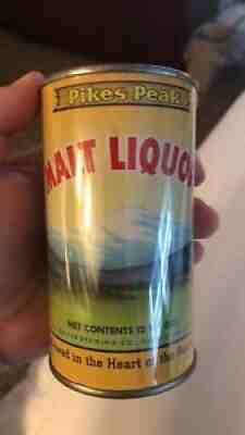 Pikes Peak Malt Liquor Colorado Flat Top Beer Can Near Mint