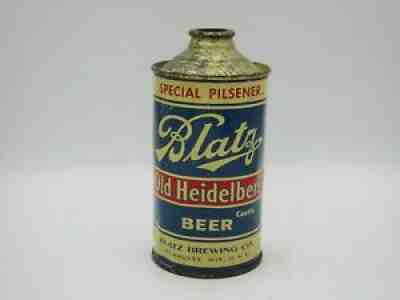 Blatz Old Heidelberg Castle Low Profile Cone Top Beer Can BEAUTIFUL IRTP